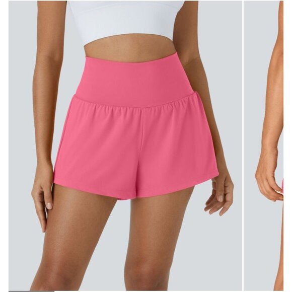 Halara Softlyzero Airy Pink Shorts NEW Large - Picture 3 of 4